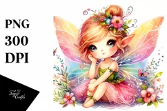 Colorful Watercolor Fairy PNG Product Image 3