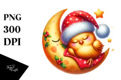 Baby Chicken Whimsical Cute Christmas Clipart Product Image 1