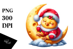 Baby Chicken Whimsical Cute Christmas Clipart Product Image 1