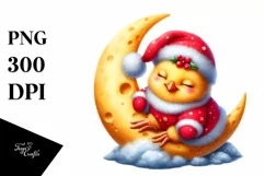 Baby Chicken Whimsical Cute Christmas Clipart Product Image 4