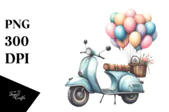 Vintage Scooter with Balloons, 20 oz Tumbler Product Image 1