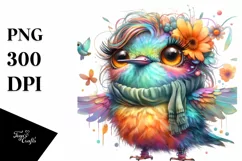 Colorful Baby Hummingbird PNG Product Image 3