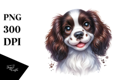 Cute English Springer Spaniel with Big Eyes PNG Product Image 1