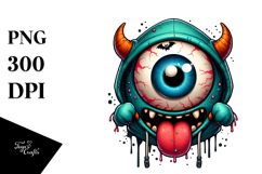 Funny Eyeball Monster PNG Product Image 1