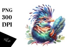 Vibrant Baby Chachalaca | Sublimation | Clipart Product Image 1