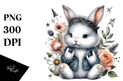 Cute Energetic Baby Bunny, Transparent PNG Product Image 1
