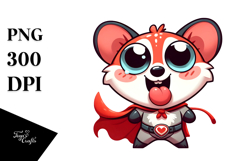 Happy Wolf with Cape, Vector Art Product Image 1
