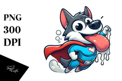 Happy Wolf with Cape, Vector Art Product Image 1