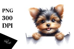 Enthusiastic Funny Yorkshire Terrier Watercolor Product Image 1