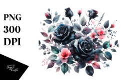Vibrant Black Roses | Clipart Product Image 3