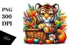 Colorful Baby Tiger | Sublimation | PNG Clipart Product Image 1