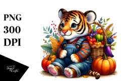 Colorful Baby Tiger | Sublimation | PNG Clipart Product Image 1