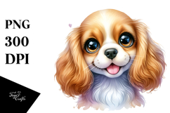 Cute Cocker Spaniel with Big Eyes PNG Product Image 1