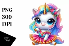 Cute Unicorn Branle Dancer PNG Product Image 3
