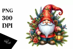 Detailed Vibrant Christmas Gnome PNG Product Image 3