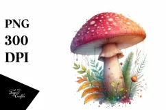 Detailed Pastel Mushroom PNG Product Image 1