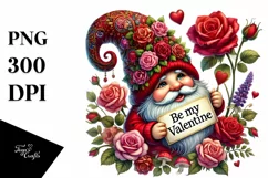 Detailed Valentines Gnome Valentine PNG Product Image 1