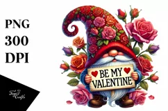 Detailed Valentines Gnome Valentine PNG Product Image 1