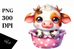Colorful Baby Cow in Pocket | Clipart Product Image 3