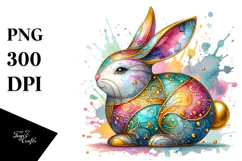 Abstract Shiny Colorful Bunny Made of JPEG Product Image 1