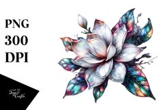 Detailed Shiny Gardenia Watercolor Splash Product Image 3