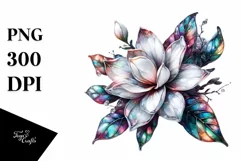 Detailed Shiny Gardenia Watercolor Splash Product Image 3