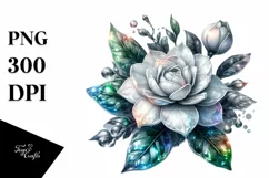 Detailed Shiny Gardenia Watercolor Splash Product Image 1