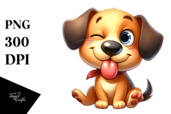 Silly Smirking Dog with Winking Eye Product Image 1