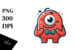Silly Monster with Winking Eye, Joyful Cartoon Product Image 1