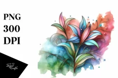 Wooden Stained Lily,Summer Flower Clipart Product Image 3