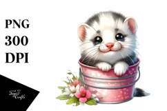 Colorful Smiling Baby Ermine Clipart Product Image 3