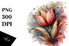 Stained Tulip Splash PNG Product Image 1