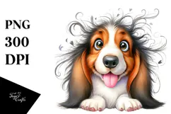 Cute Basset Hound PNG Product Image 1