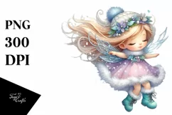 Cute Fairy Snowflakes Wind PNG Product Image 1