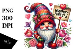 Detailed Valentines Gnome Forever PNG Product Image 1