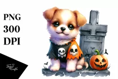 Cute Baby Dog Halloween Clipart Product Image 3