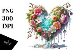 Spring Flower Heart PNG Product Image 1