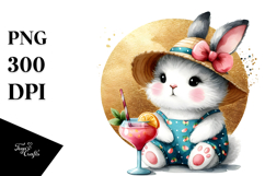 Cute Rabbit in Beachwear, Transparent PNG Product Image 1