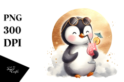 Happy Penguin Wearing Beachwear, High-Res PNG Product Image 1