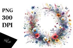 Watercolor Abstract Colorfull Whreath Clipart Product Image 3