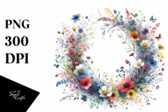 Watercolor Abstract Colorfull Whreath Clipart Product Image 3