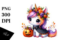 Cute Baby Unicorn Halloween Clipart Product Image 3