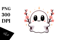 Funny Cute Ghost Design, High-Res PNG Product Image 1