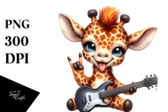 Energic Baby Giraffe with Rocker Look, PNG Product Image 1