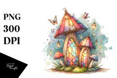 Glossy Magical Mushroom,Watercolor Splash PNG Product Image 3
