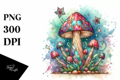 Magical Wooden Mushroom PNG Product Image 1