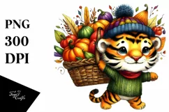 Quirky Colorful Tiger Vegetable Basket | Sublimation | Product Image 3