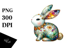 Colorful Bunny with , Transparent PNG Product Image 1