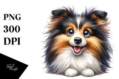 Enthusiastic Crazy Shetland Sheepdog | Clipart Product Image 3