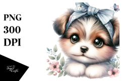 Baby Dog with Big Eyes, High-Res PNG Product Image 1